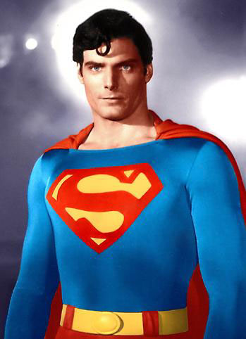 Christopher Reeve in Superman costume
